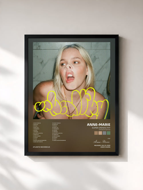 Anne-Marie · SUPER UNHEALTHY (VOICENOTE EDITION) — Affiche encadrée