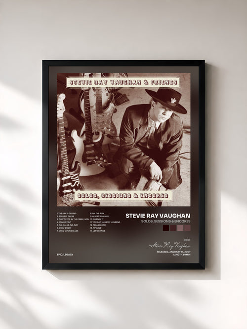 Stevie Ray Vaughan · Solos, Sessions & Encores — Framed art print