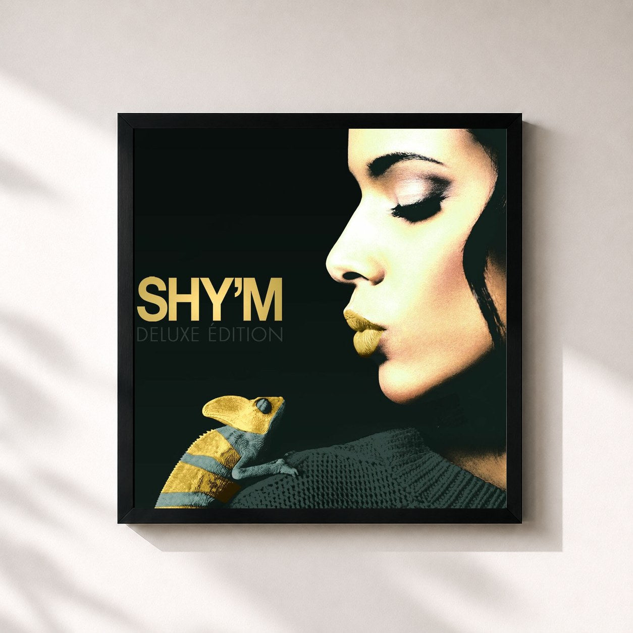 #noir Caméléon (Deluxe Edition) by Shy'm as a square framed art print, black 32x32 cm frame