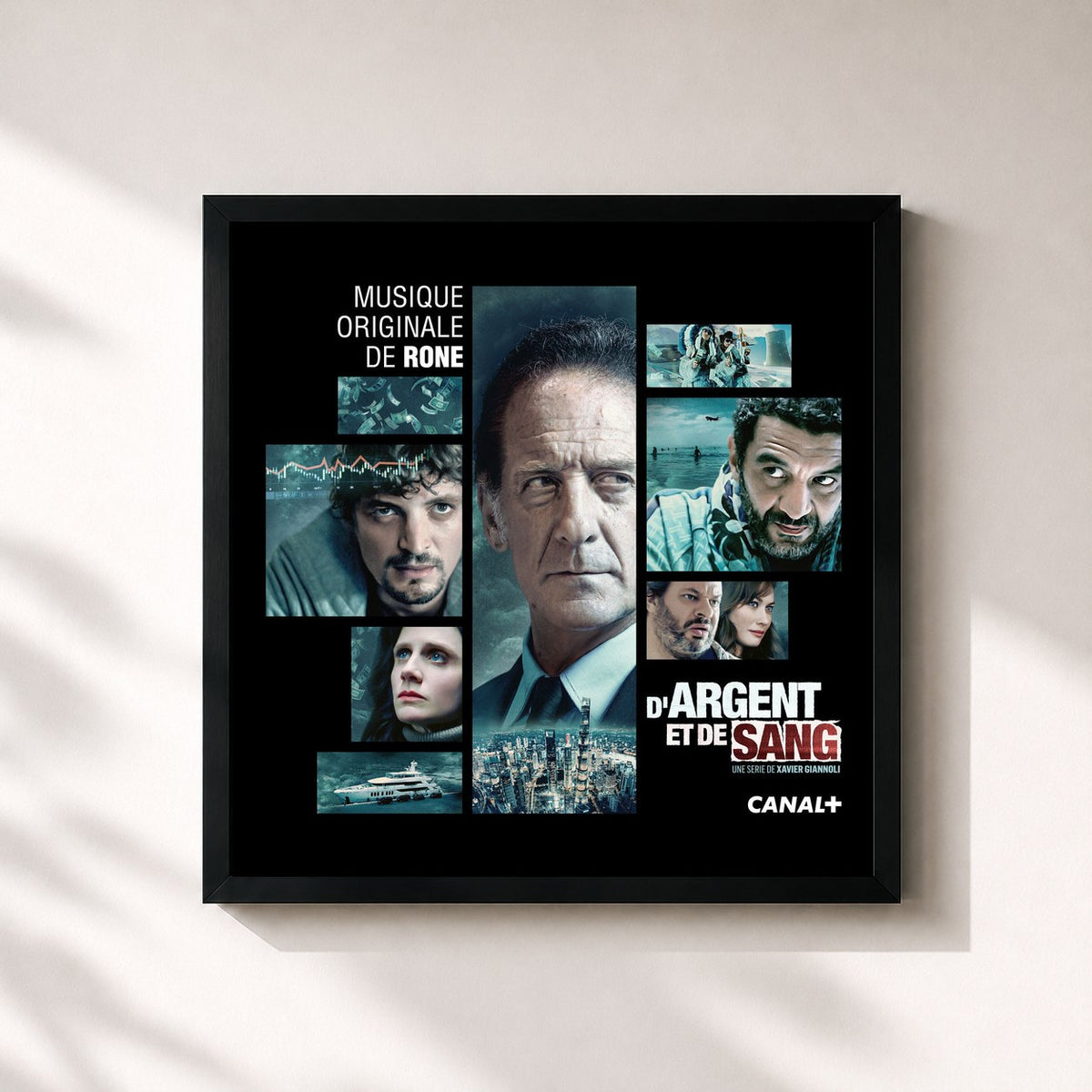#noir D'Argent & De Sang (Original Series Soundtrack) von Rone als quadratischer Kunstdruck, schwarzer Rahmen 32x32 cm