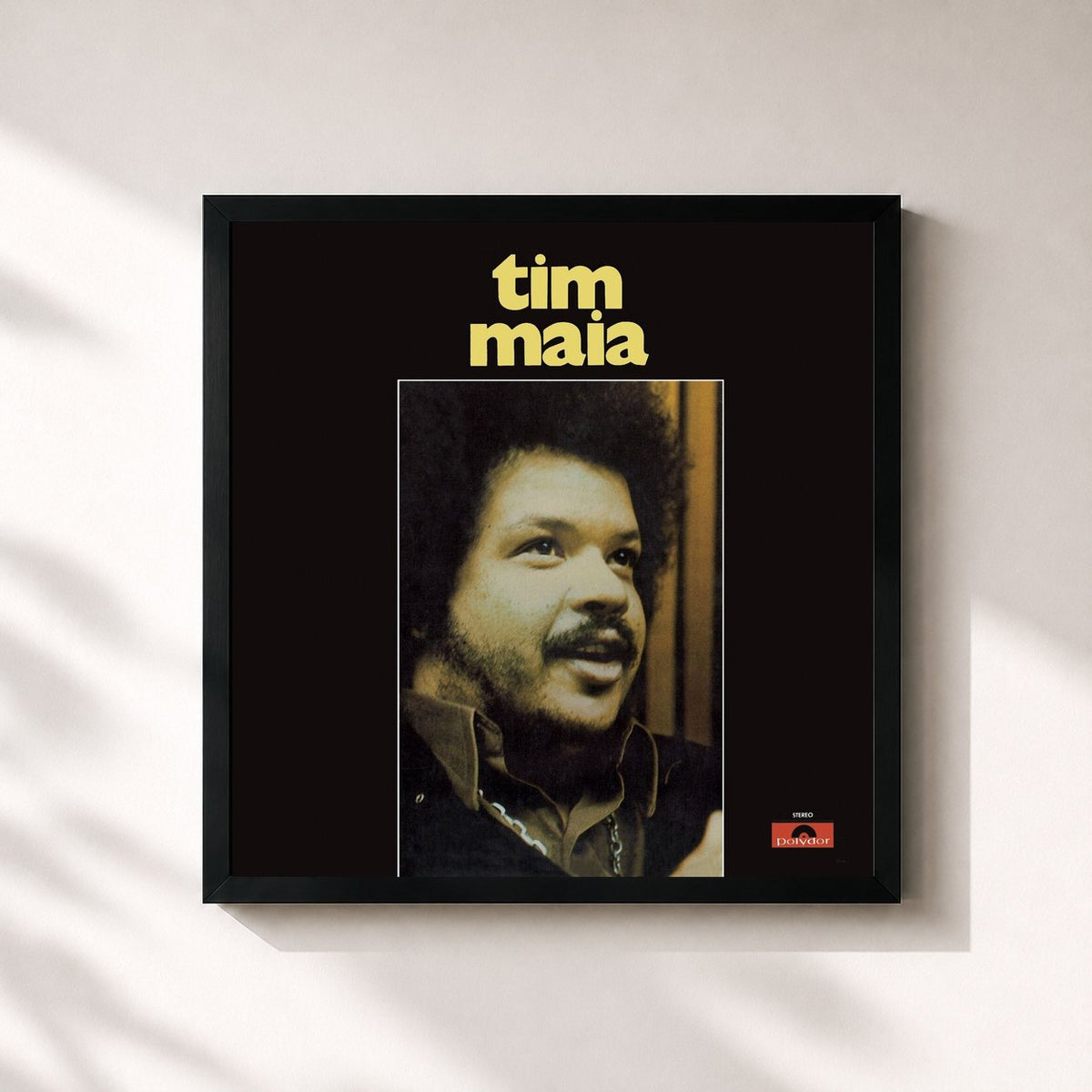 #noir Tim Maia 1972 von Tim Maia als quadratischer Kunstdruck, schwarzer Rahmen 32x32 cm