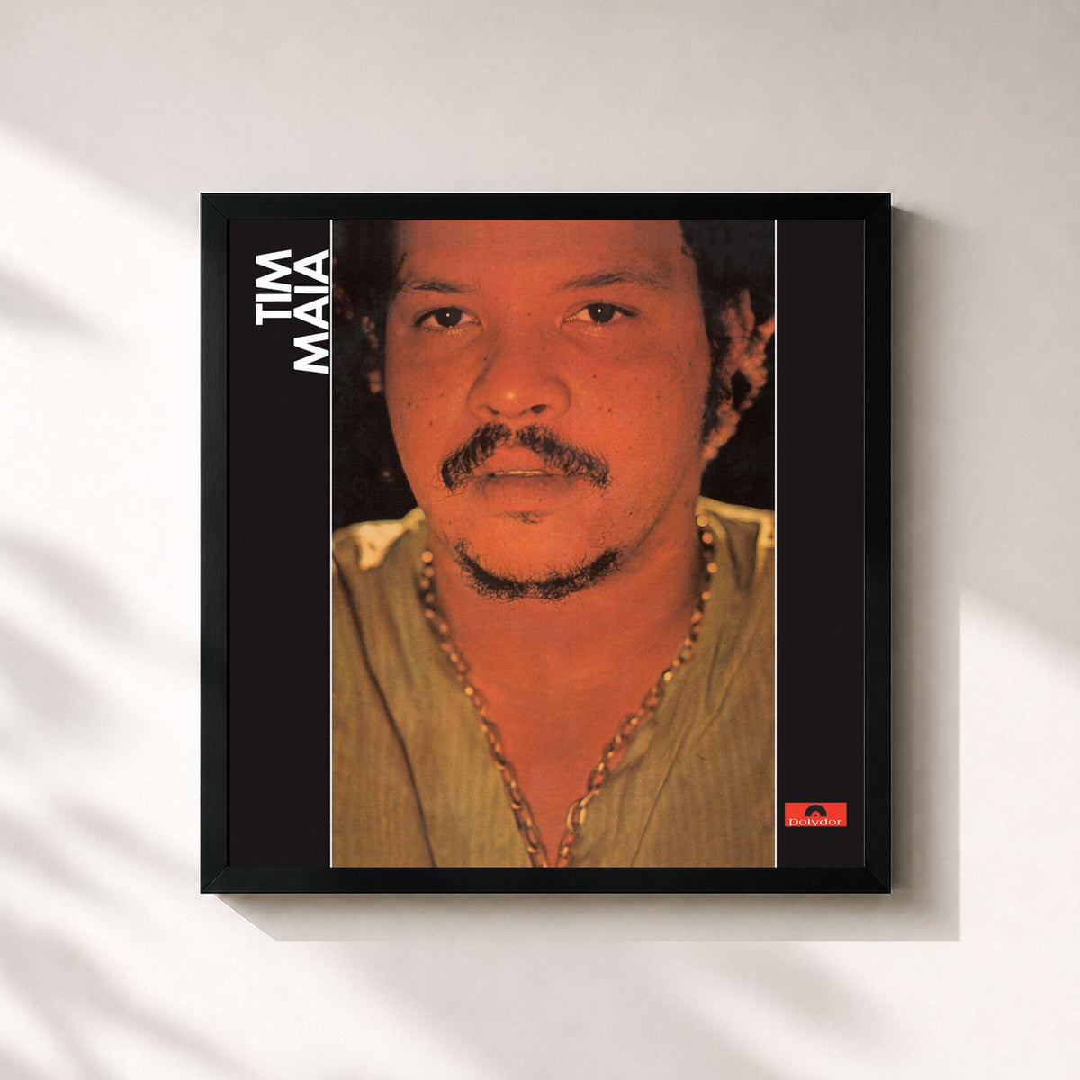 #noir Tim Maia 1970 von Tim Maia als quadratischer Kunstdruck, schwarzer Rahmen 32x32 cm