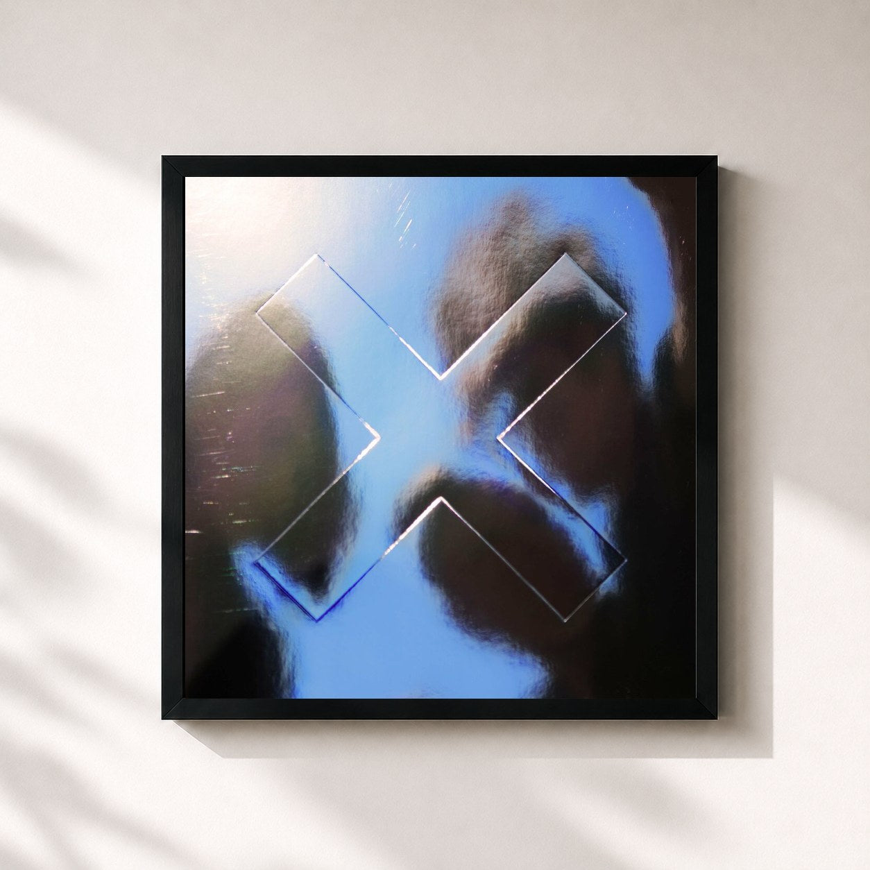 #noir I See You by The xx as a square framed art print, black 32x32 cm frame