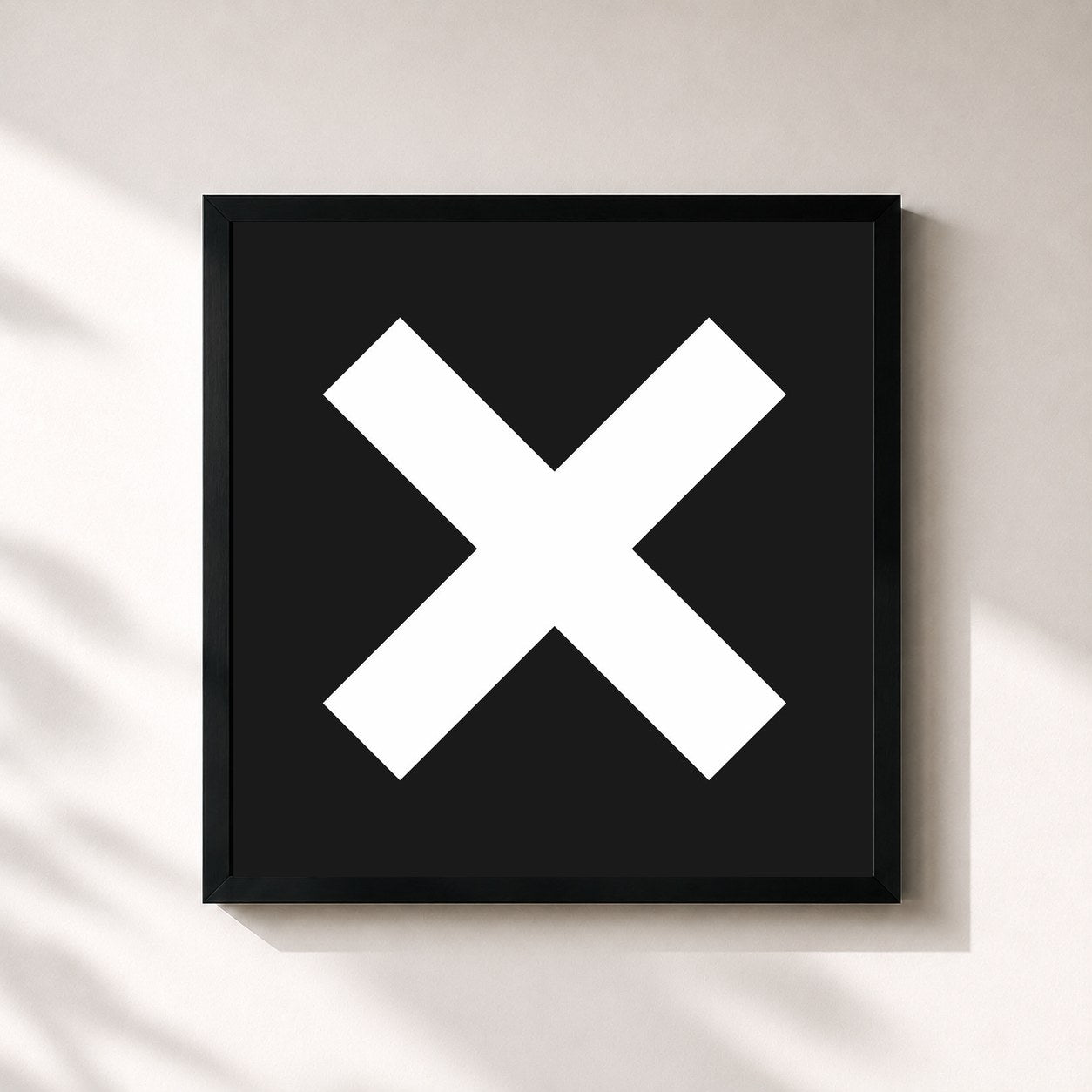 #noir xx di The xx in stampa quadrata incorniciata, cornice nera 32x32 cm