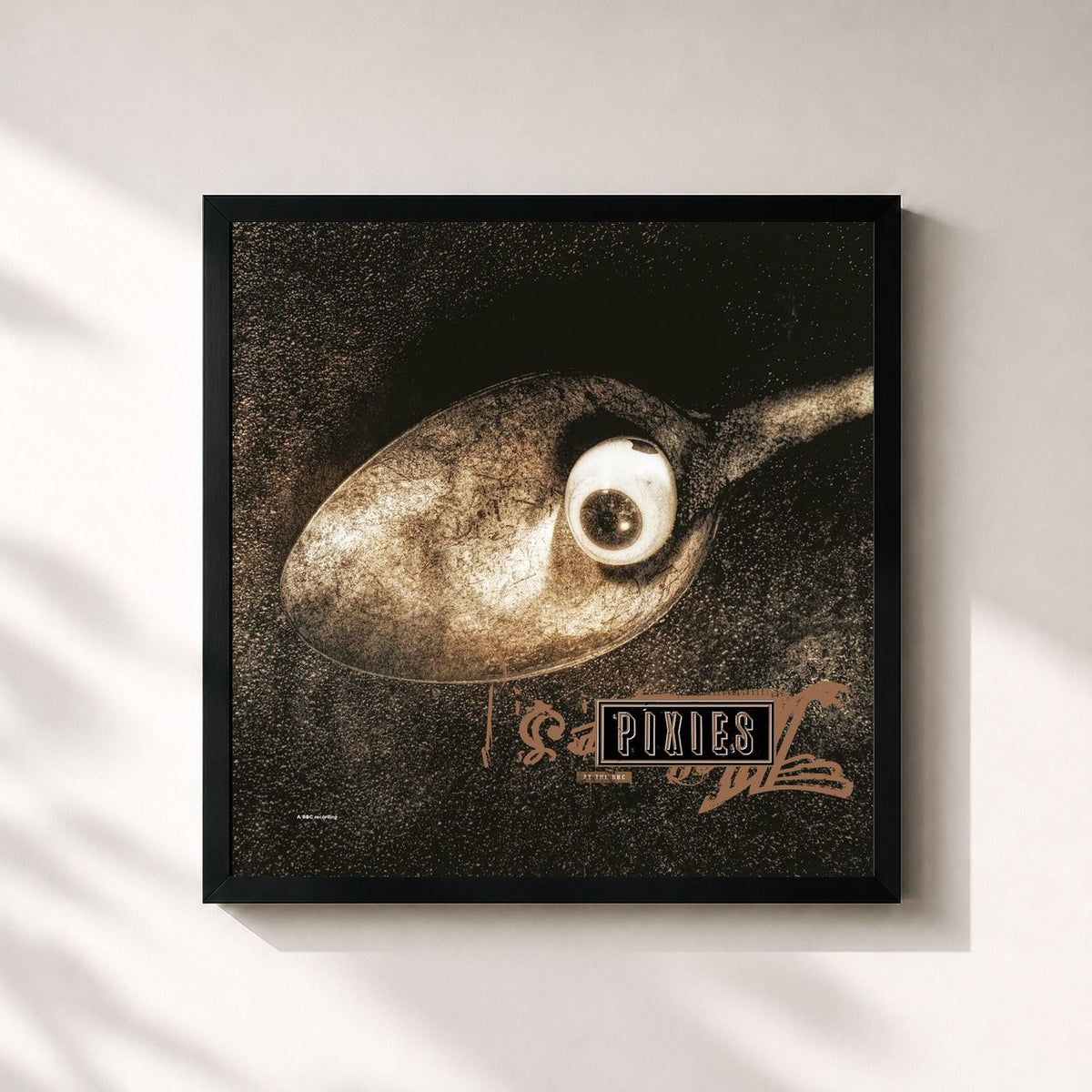 #noir Tableau carré de l'album Pixies at the BBC, 1988-91 de Pixies, cadre noir 32x32 cm