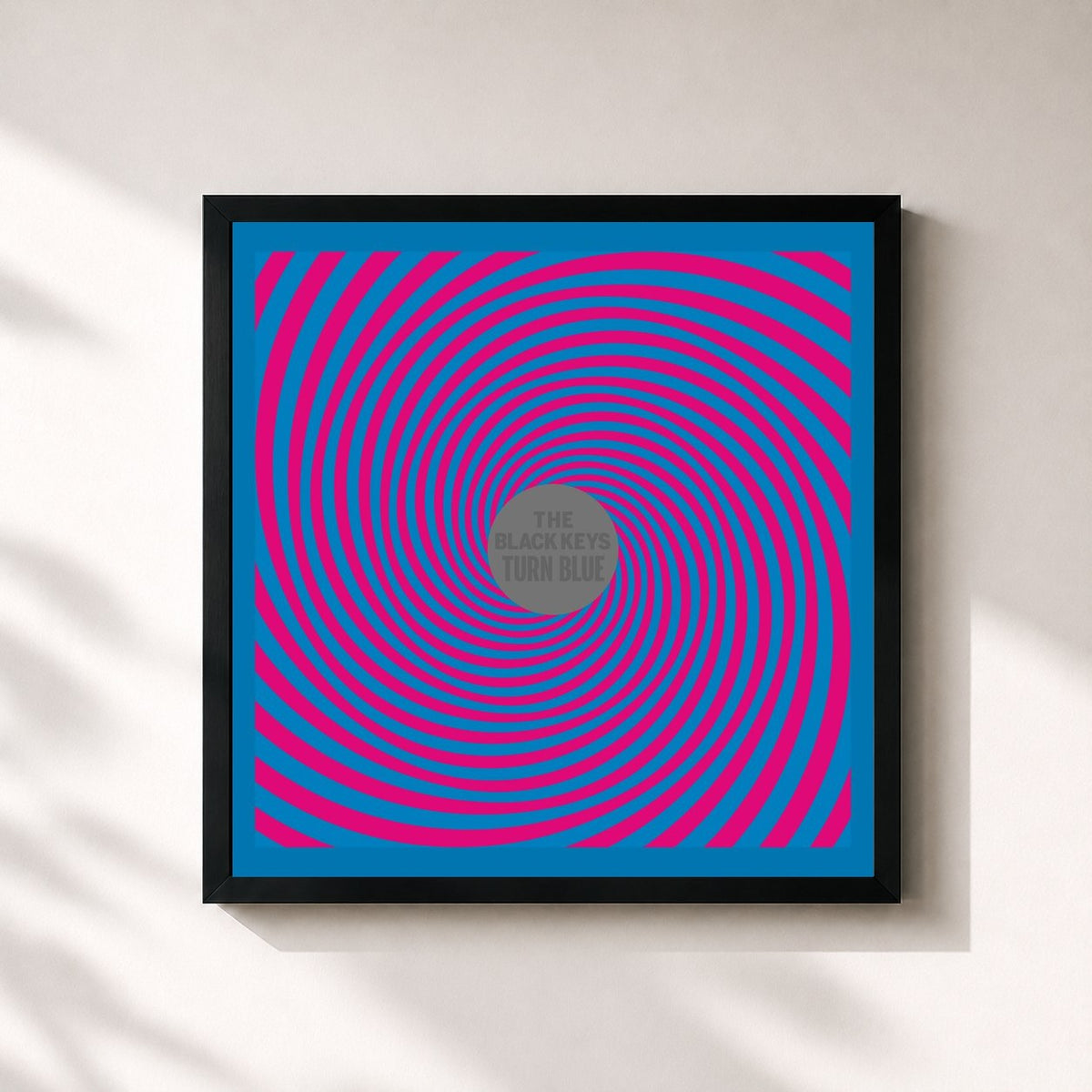 #noir Tableau carré de l'album Turn Blue de The Black Keys, cadre noir 32x32 cm