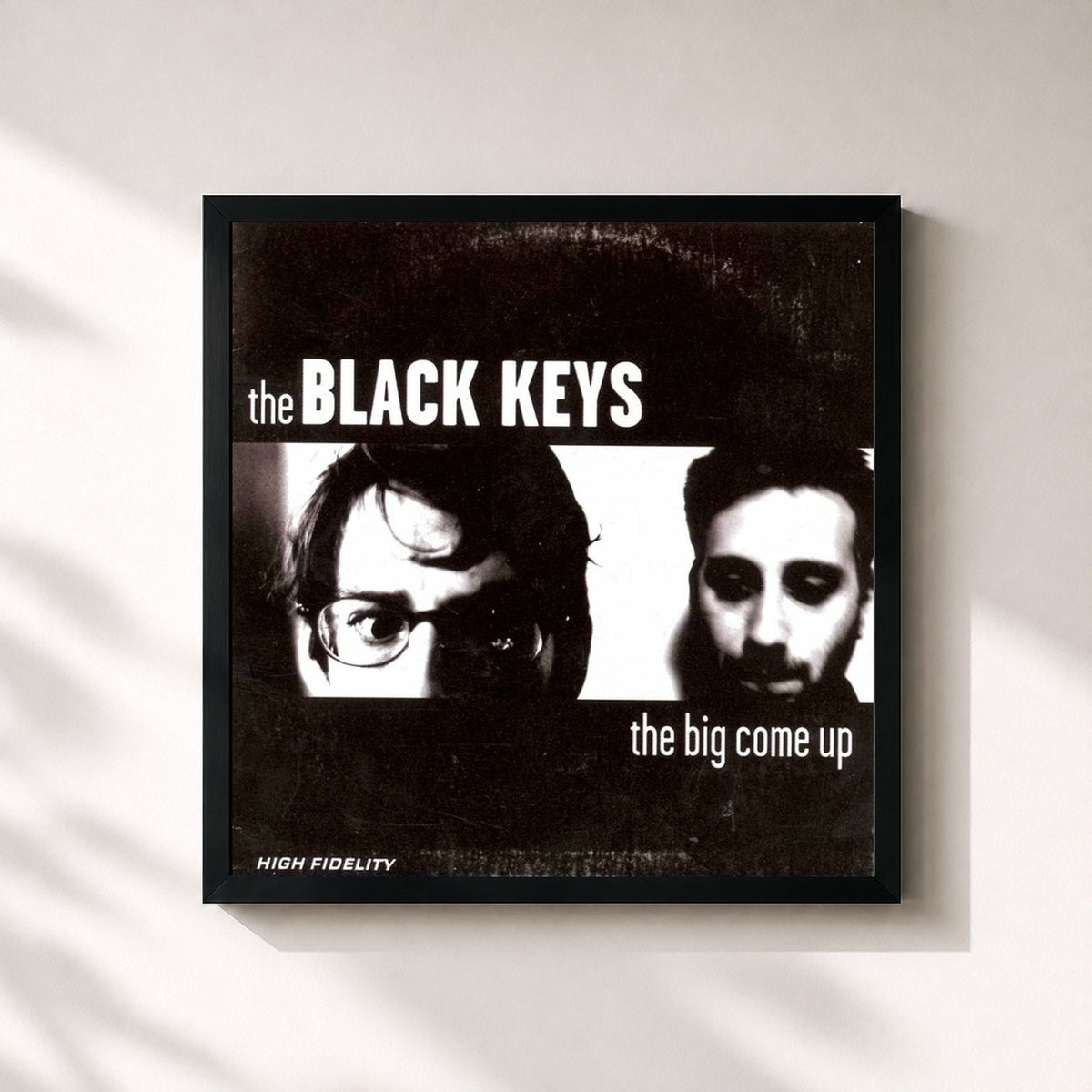 #noir Tableau carré de l'album The Big Come Up de The Black Keys, cadre noir 32x32 cm