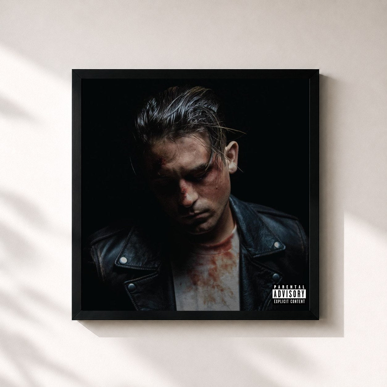 #noir The Beautiful & Damned by G-Eazy as a square framed art print, black 32x32 cm frame