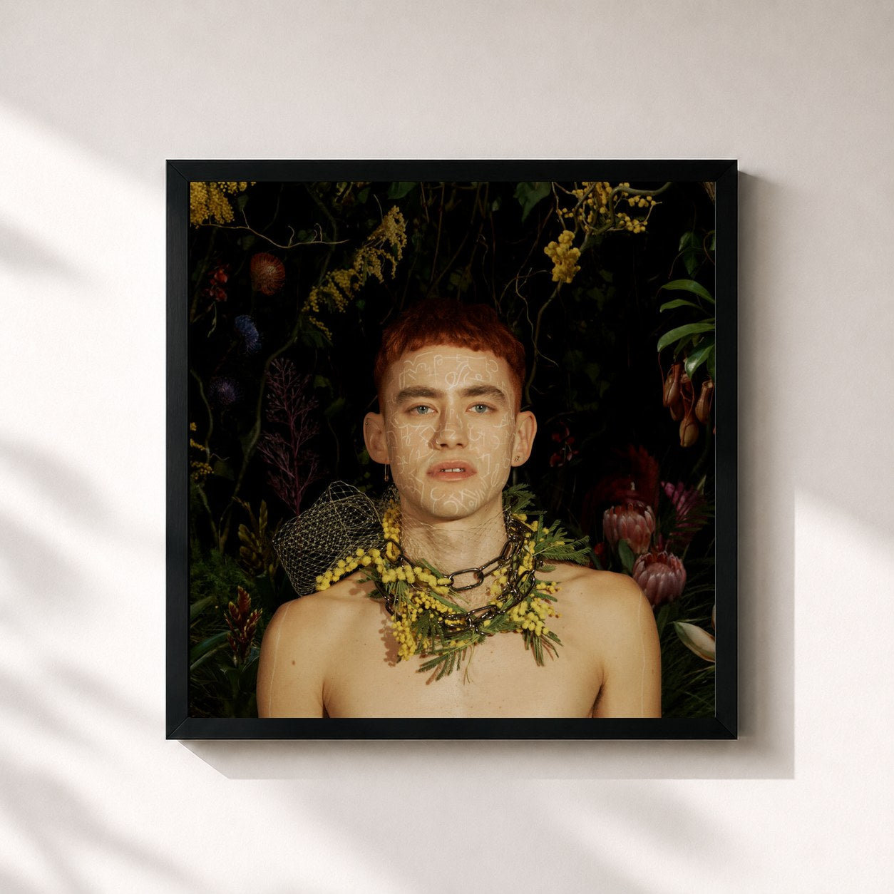 #noir Tableau carré de l'album Palo Santo de Olly Alexander (Years & Years), cadre noir 32x32 cm