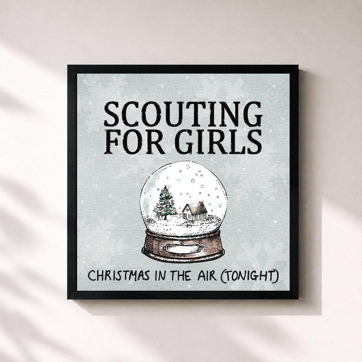#noir Tableau carré de l'album Christmas in the Air (Tonight) de Scouting for Girls, cadre noir 32x32 cm
