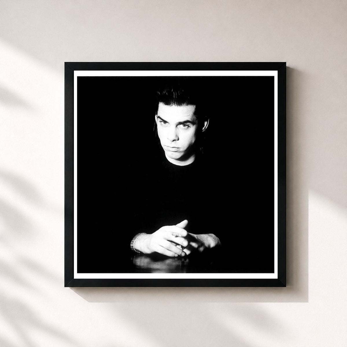 #noir Tableau carré de l'album The Firstborn Is Dead (Remastered 2009) de Nick Cave & The Bad Seeds, cadre noir 32x32 cm