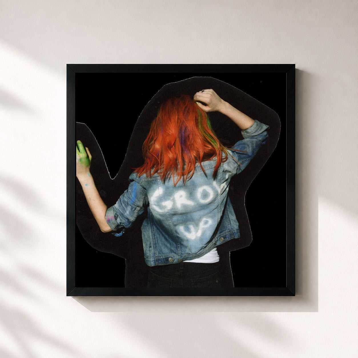 #noir Tableau carré de l'album Paramore (Deluxe Edition) de Paramore, cadre noir 32x32 cm