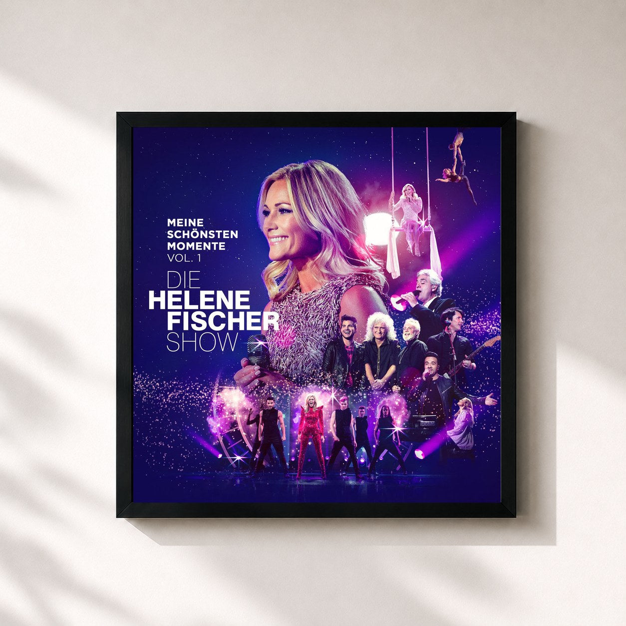 #noir Tableau carré de l'album Die Helene Fischer Show - Meine schönsten Momente (Vol. 1) de Helene Fischer, cadre noir 32x32 cm