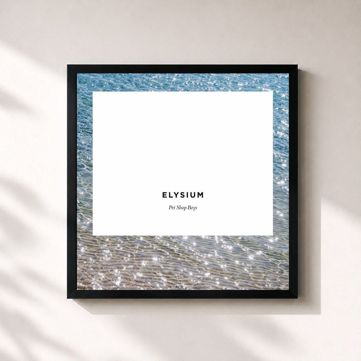 #noir Tableau carré de l'album Elysium (2017 Remaster) de Pet Shop Boys, cadre noir 32x32 cm