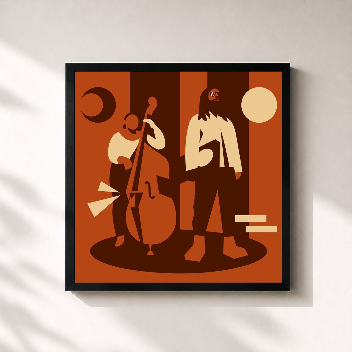 #noir Tableau carré de l'album Caught Up In This Illusion de Juicy J, cadre noir 32x32 cm