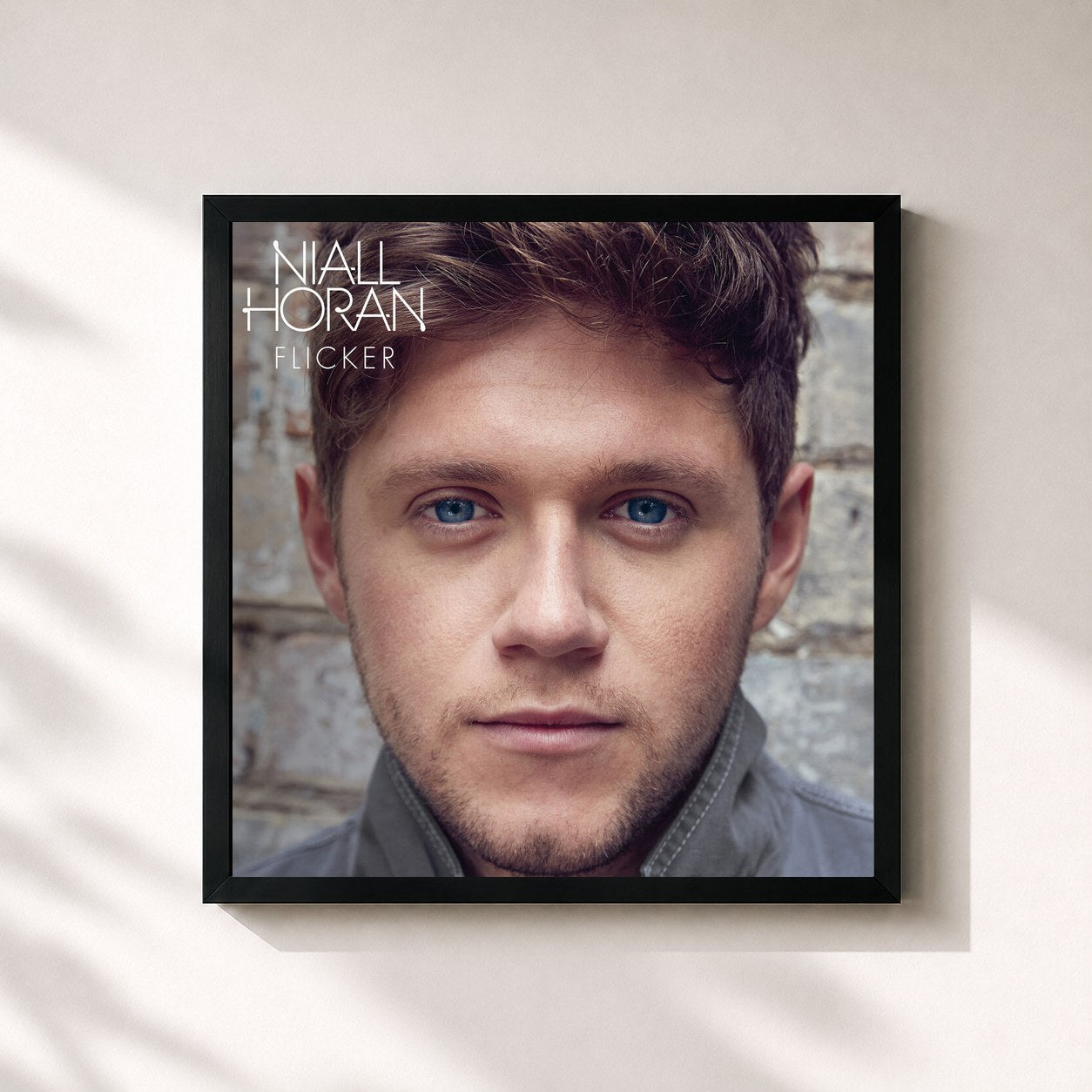 #noir Tableau carré de l'album Flicker de Niall Horan, cadre noir 32x32 cm