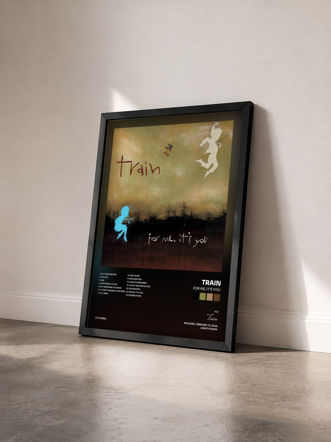 #noir Tableau de l'album For Me, It's You de Train vu de trois quarts, cadre noir