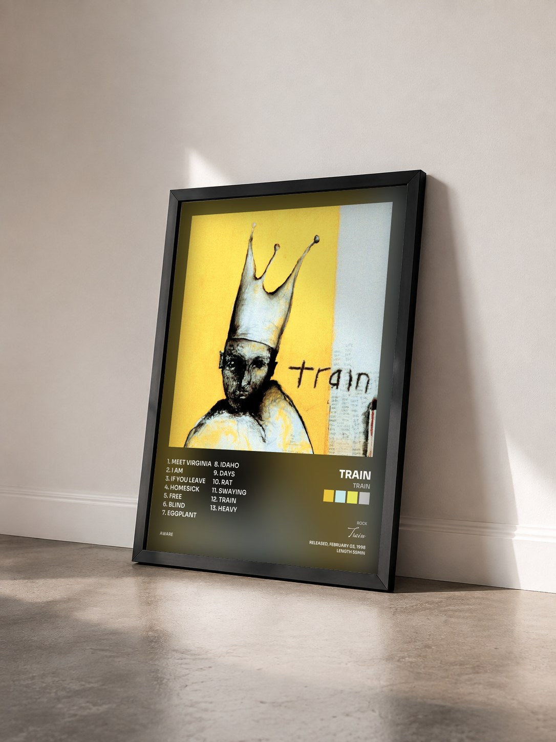 #noir Tableau de l'album Train de Train vu de trois quarts, cadre noir