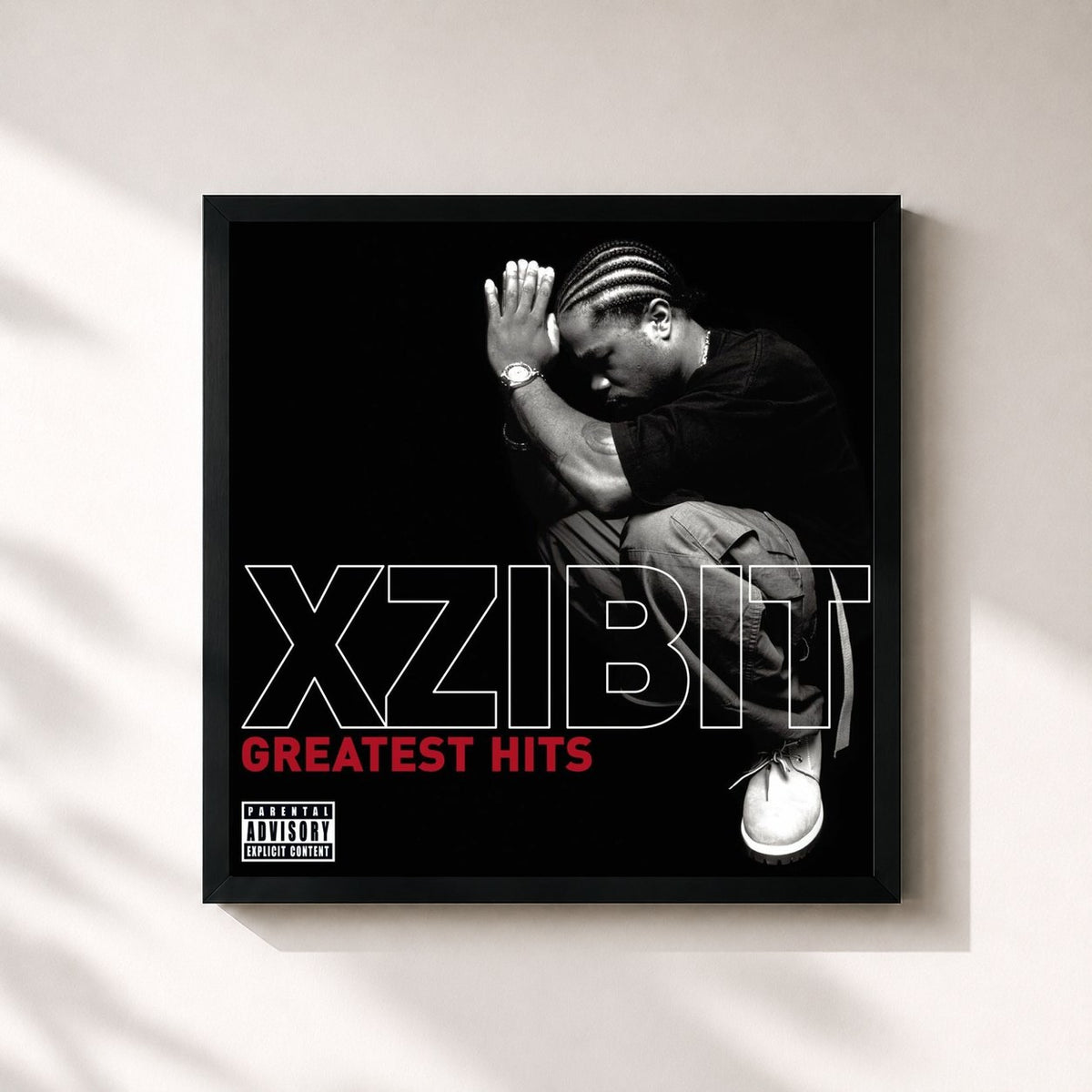 #noir The Greatest de Xzibit en lámina cuadrada enmarcada, marco negro de 32x32 cm