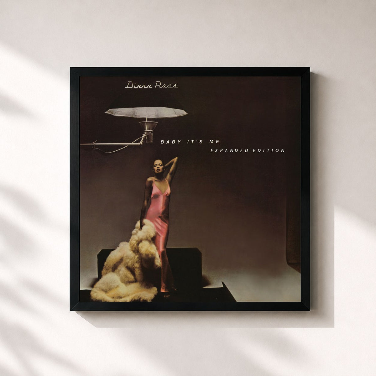 #noir Tableau carré de l'album Baby It's Me (Expanded Edition) de Diana Ross, cadre noir 32x32 cm