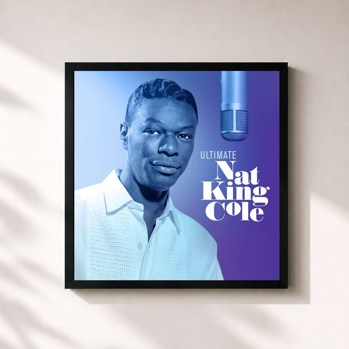 #noir Ultimate Nat King Cole von Nat King Cole als quadratischer Kunstdruck, schwarzer Rahmen 32x32 cm