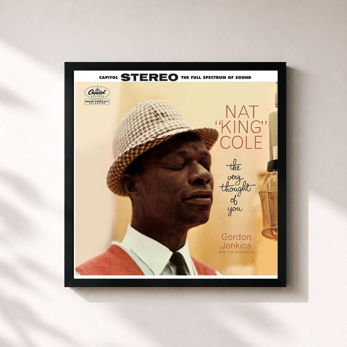 #noir The Very Thought Of You (Expanded Edition) by Nat King Cole as a square framed art print, black 32x32 cm frame
