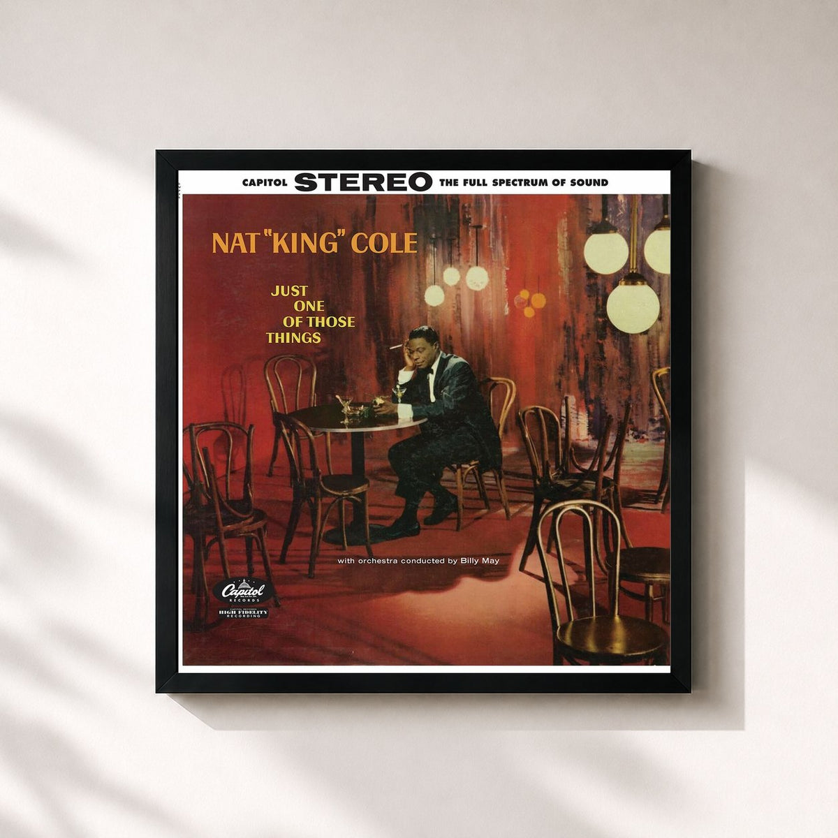 #noir Just One Of Those Things by Nat King Cole as a square framed art print, black 32x32 cm frame