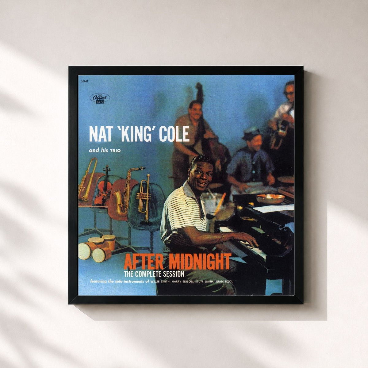 #noir After Midnight: The Complete Session von Nat King Cole als quadratischer Kunstdruck, schwarzer Rahmen 32x32 cm