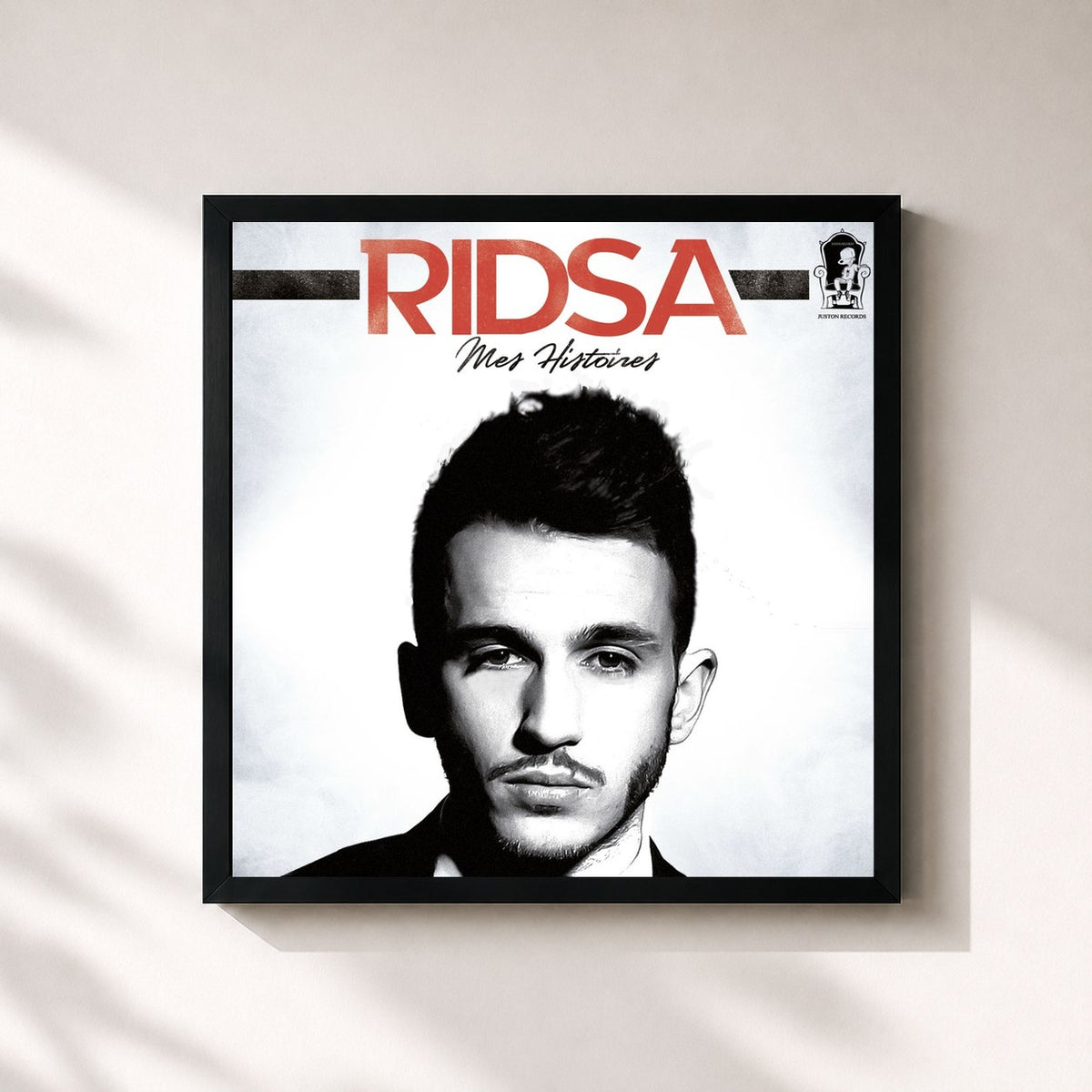 #noir Tableau carré de l'album Mes histoires de Ridsa, cadre noir 32x32 cm