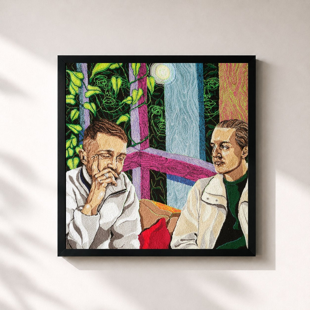 #noir Tableau carré de l'album Alchemy de Disclosure, cadre noir 32x32 cm