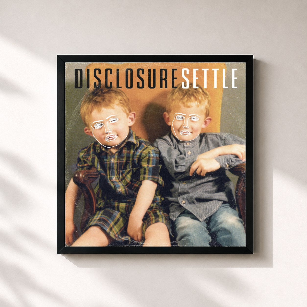 #noir Settle (Deluxe Version) by Disclosure as a square framed art print, black 32x32 cm frame
