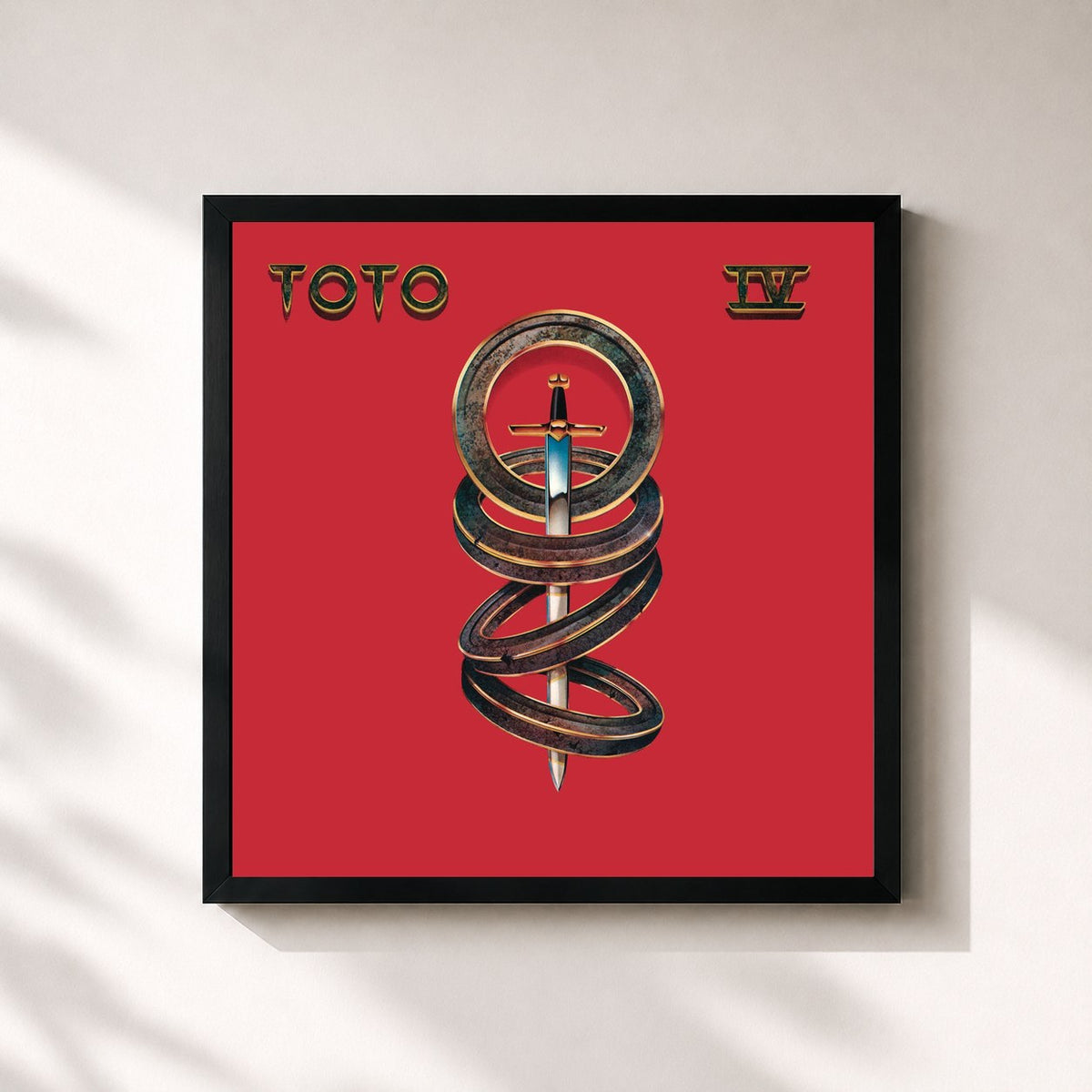 #noir Toto IV de Toto en lámina cuadrada enmarcada, marco negro de 32x32 cm