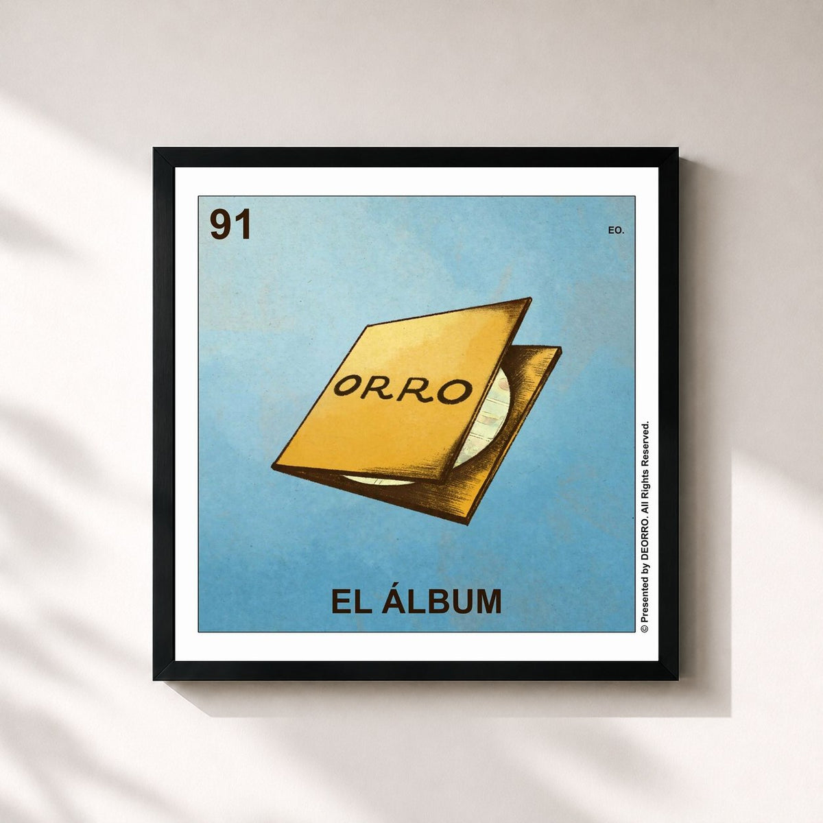 #noir ORRO by Deorro as a square framed art print, black 32x32 cm frame