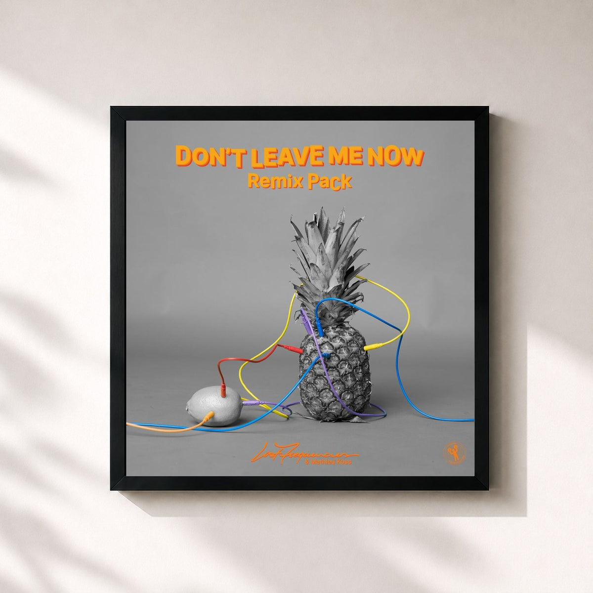 #noir Don't Leave Me Now (Remix Pack) di Lost Frequencies in stampa quadrata incorniciata, cornice nera 32x32 cm