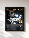#noir Da Drought 3 by Lil Wayne as a framed art print, black frame, printed and framed in France