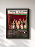 #noir Tableau de l'album Solo Lo Nuestro - 20 Exitos de La Sonora Santanera, cadre noir, imprimé et encadré en France