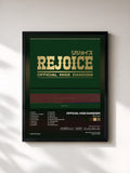 #noir Tableau de l'album Rejoice de OFFICIAL HIGE DANDISM, cadre noir, imprimé et encadré en France