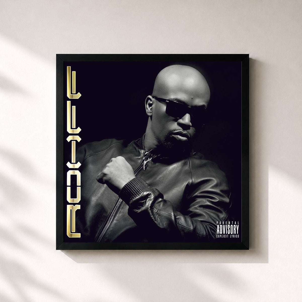 #noir Le Rohff Game de Rohff en lámina cuadrada enmarcada, marco negro de 32x32 cm