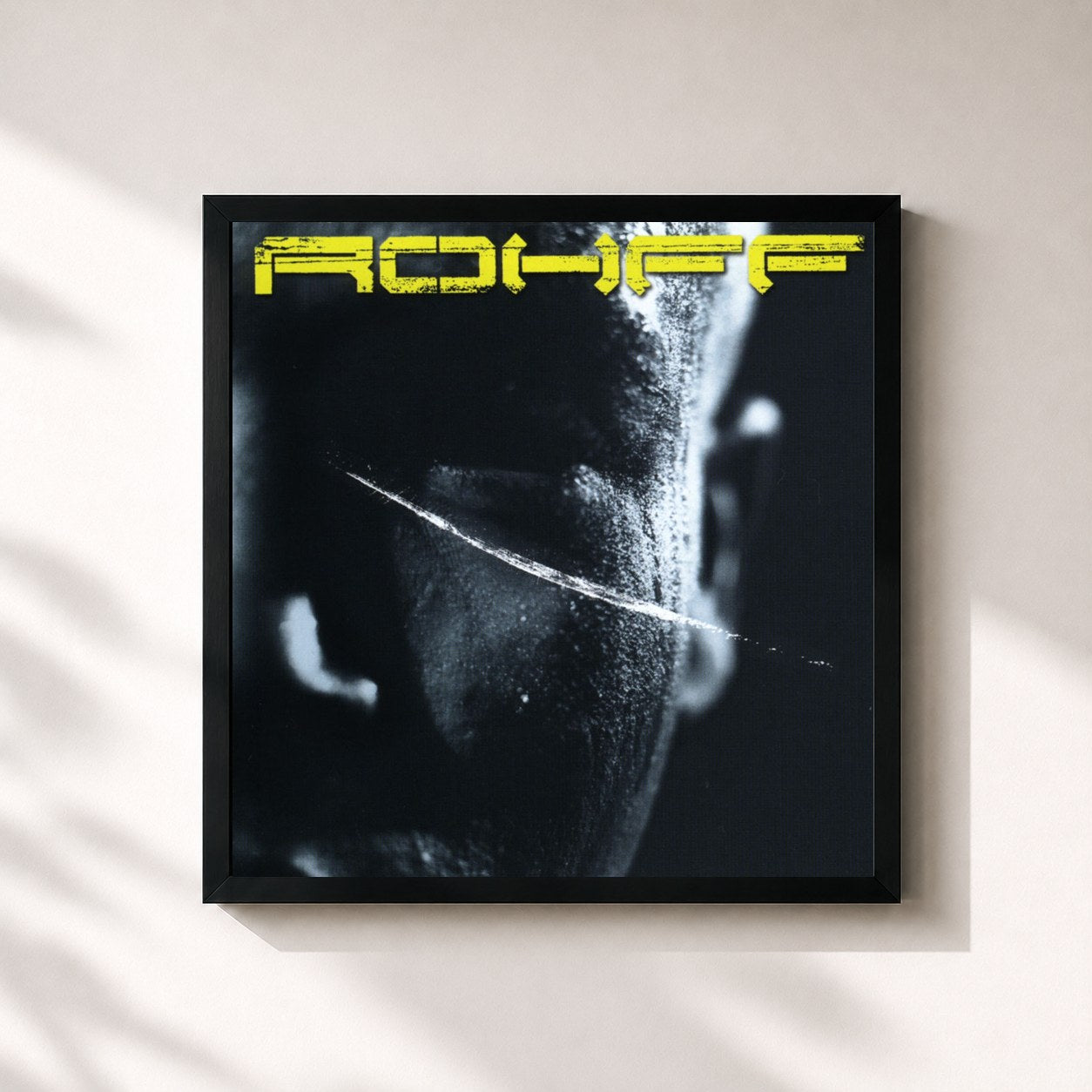 #noir La vie avant la mort by Rohff as a square framed art print, black 32x32 cm frame