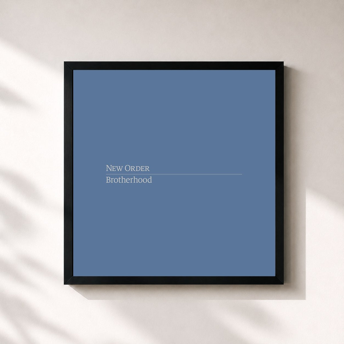#noir Brotherhood (Definitive Edition) di New Order in stampa quadrata incorniciata, cornice nera 32x32 cm