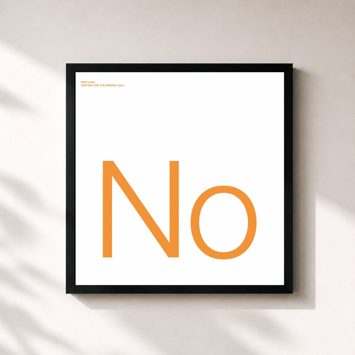 #noir Waiting for the Sirens' Call di New Order in stampa quadrata incorniciata, cornice nera 32x32 cm