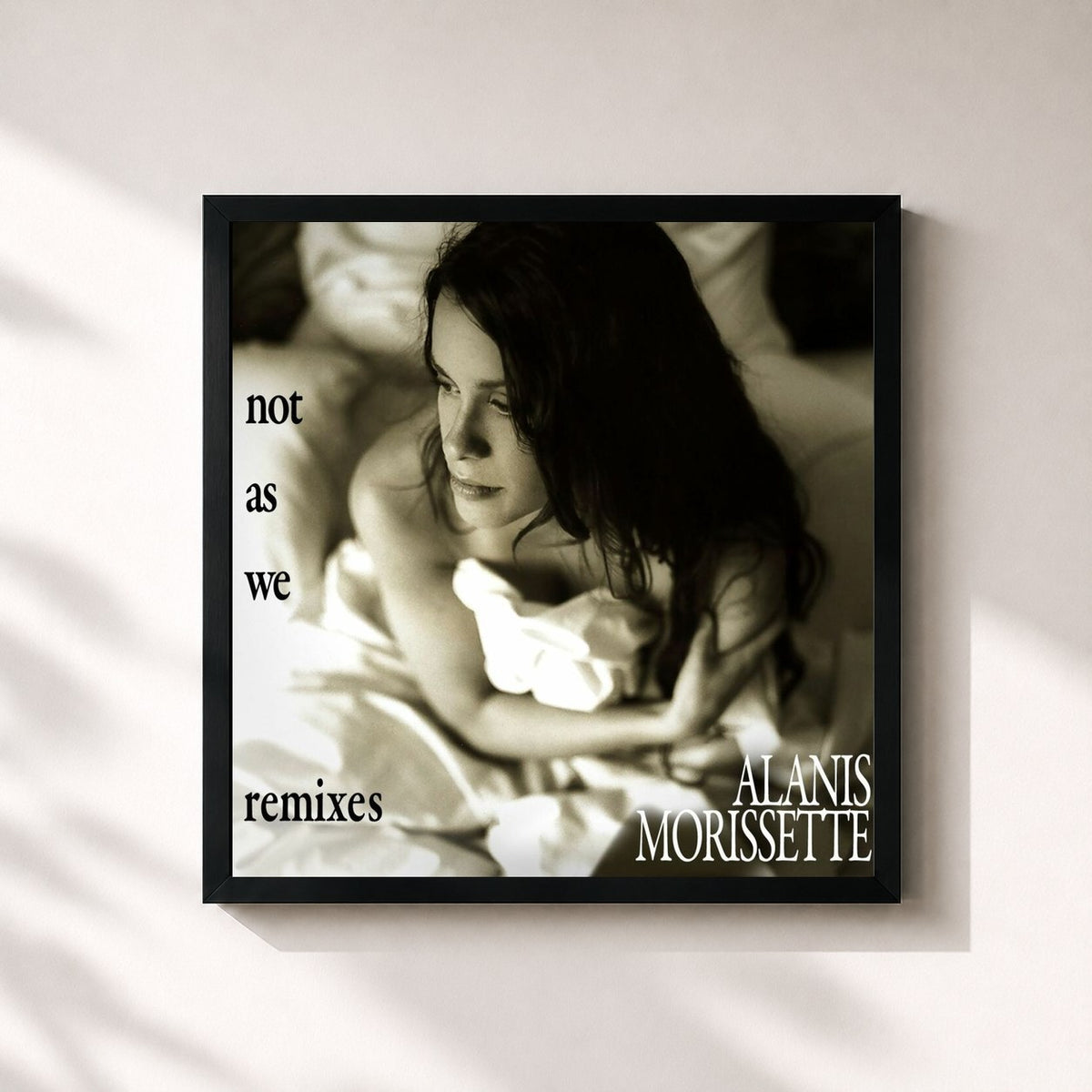 #noir Tableau carré de l'album Not as We Remix EP (DMD Maxi) de Alanis Morissette, cadre noir 32x32 cm