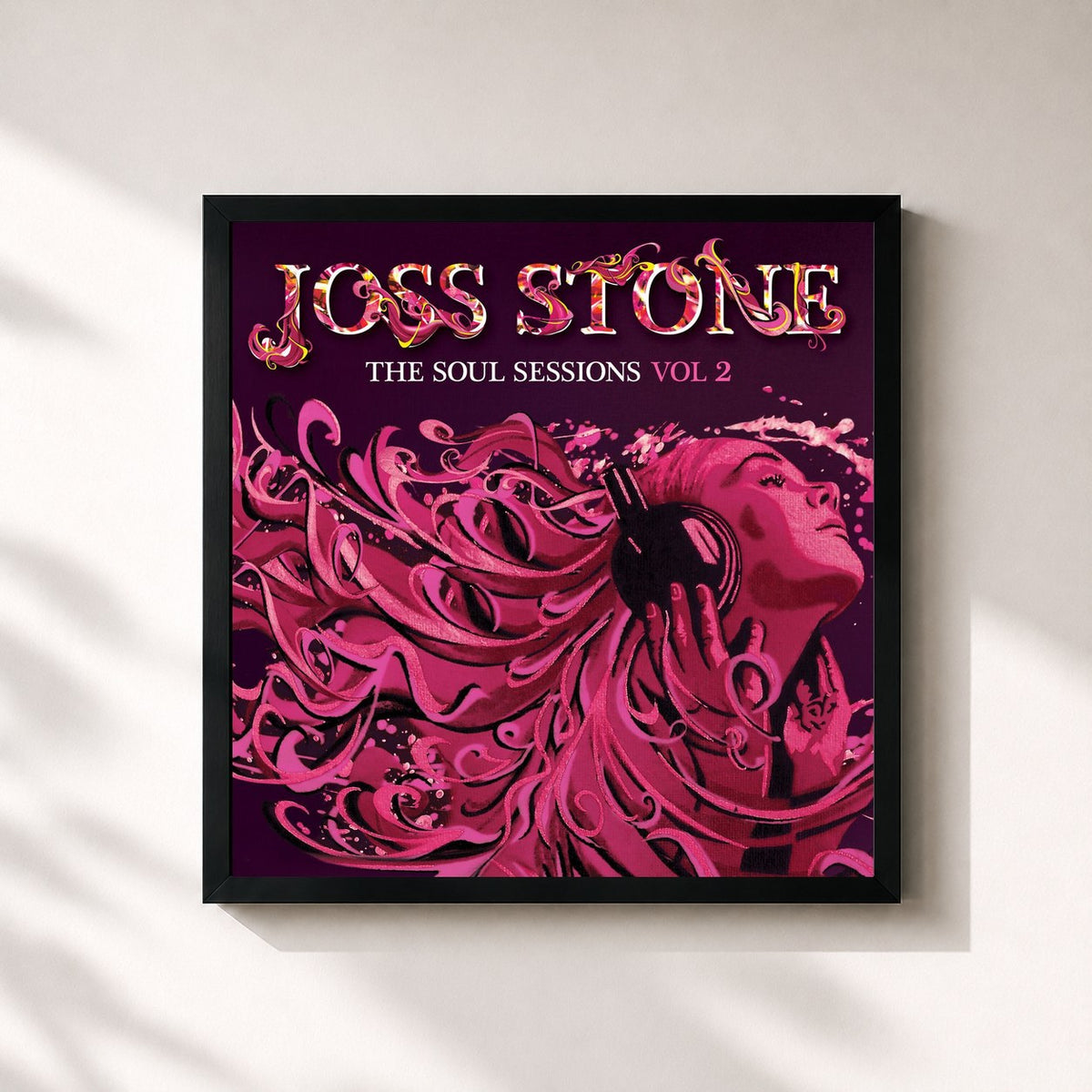 #noir The Soul Sessions, Vol. 2 by Joss Stone as a square framed art print, black 32x32 cm frame