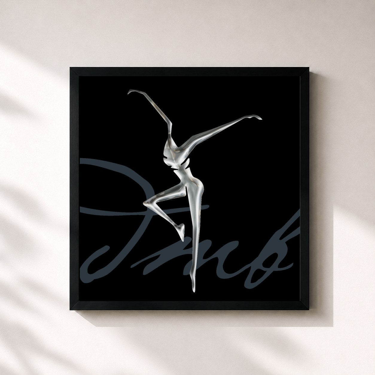 #noir Tableau carré de l'album Stand Up de Dave Matthews Band, cadre noir 32x32 cm