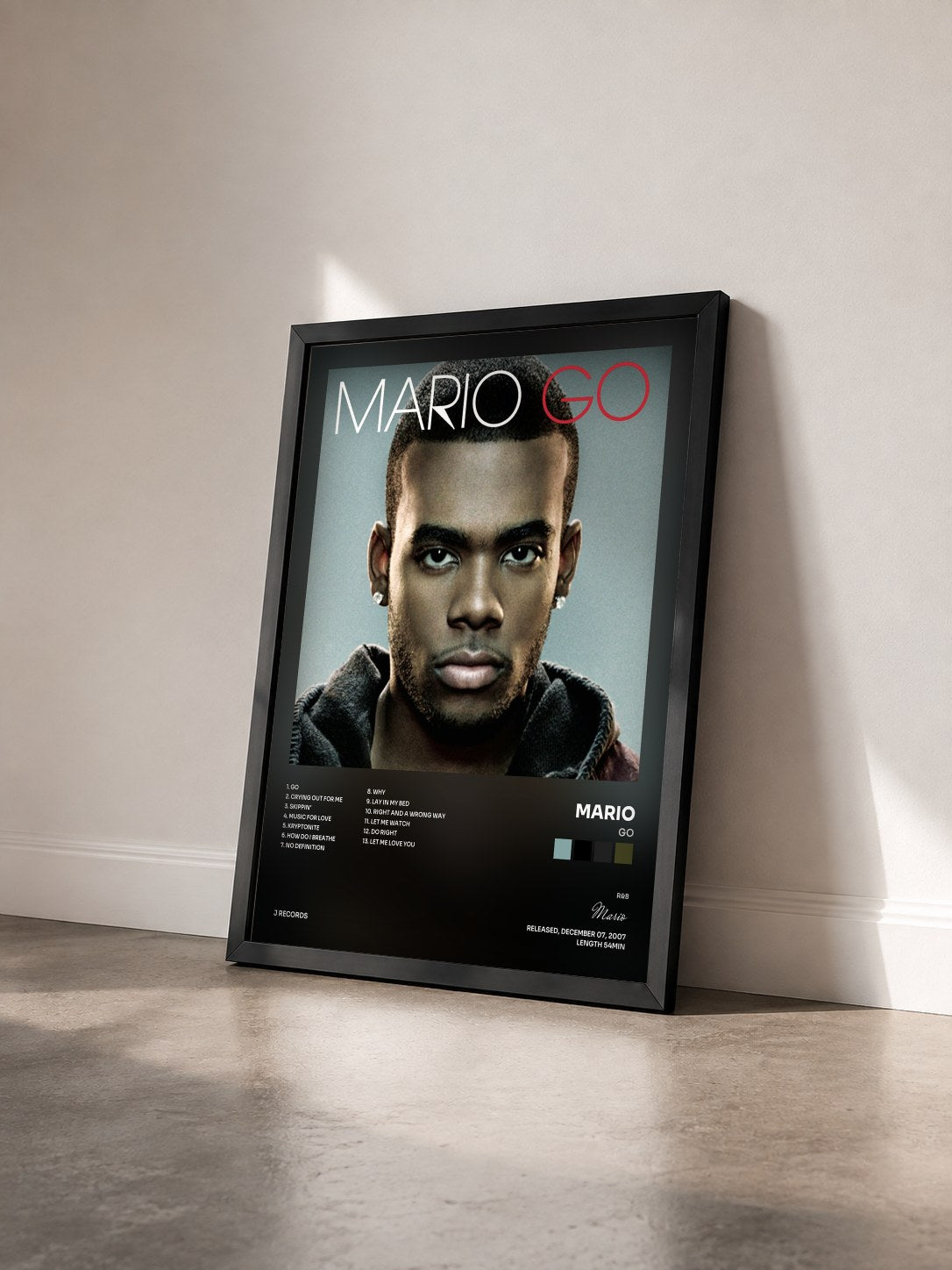 #noir Tableau de l'album Go de Mario vu de trois quarts, cadre noir