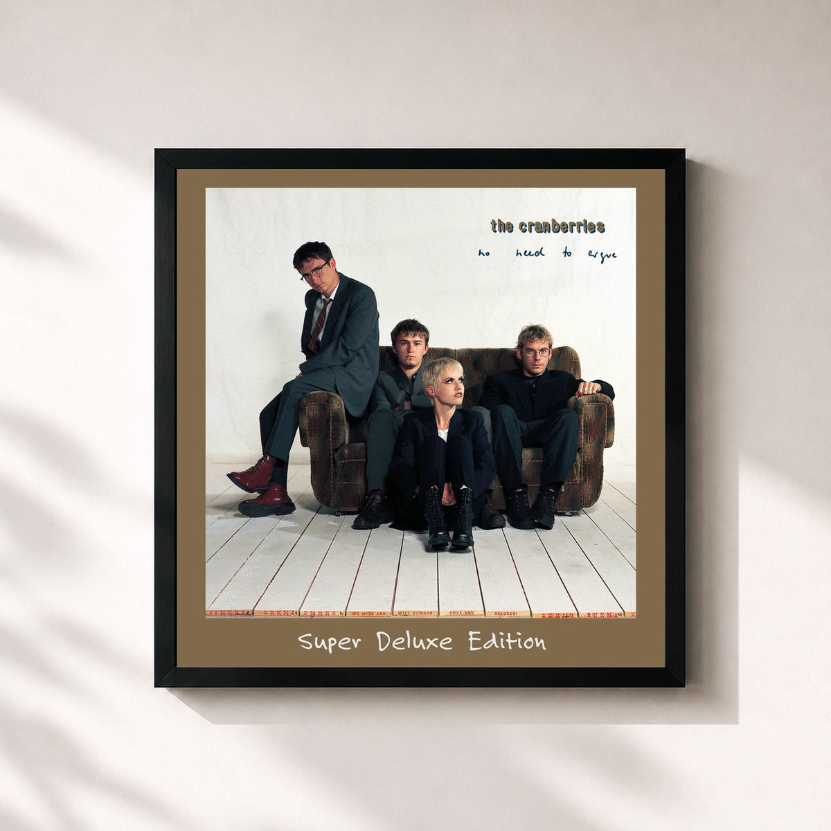 #noir No Need To Argue (30th Anniversary / Super Deluxe Edition) by The Cranberries as a square framed art print, black 32x32 cm frame