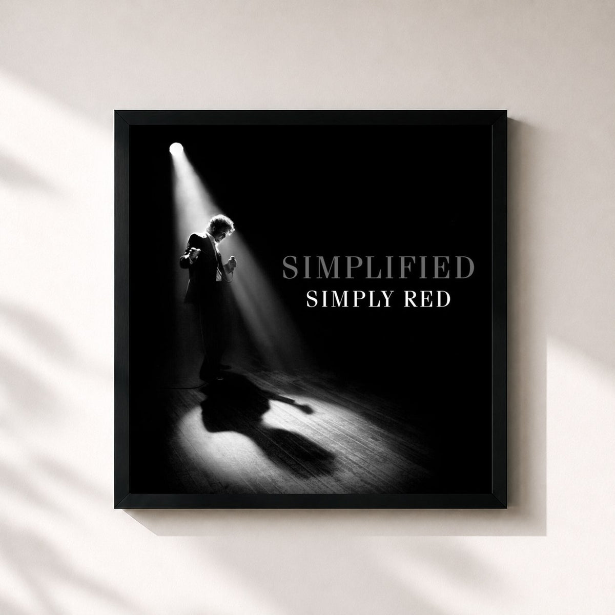 #noir Simplified by Simply Red as a square framed art print, black 32x32 cm frame