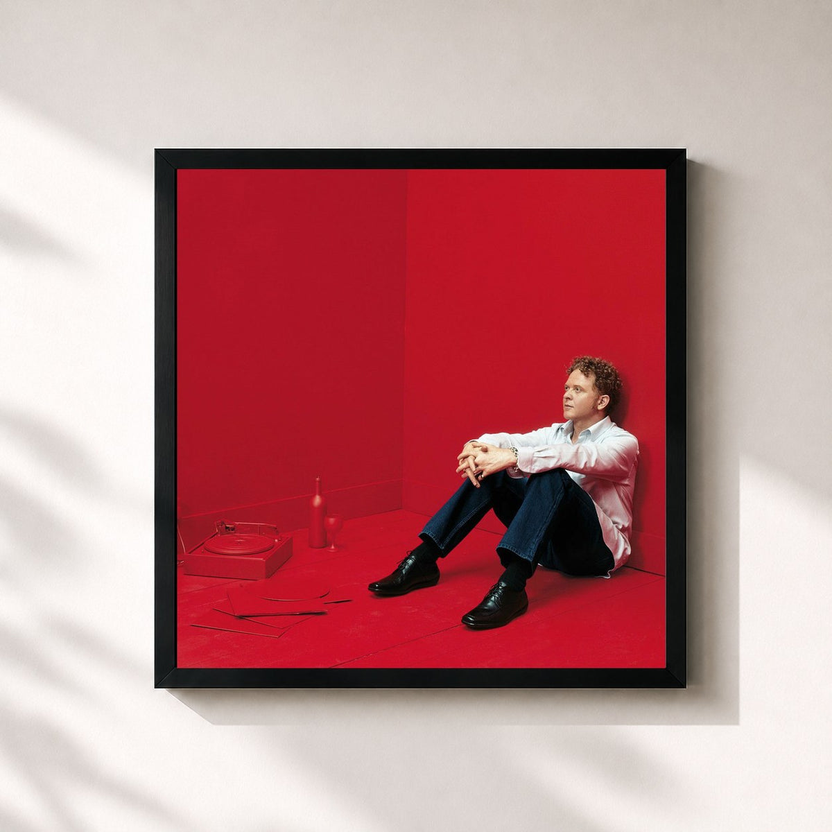 #noir Home Mixes (Vinyl) by Simply Red as a square framed art print, black 32x32 cm frame