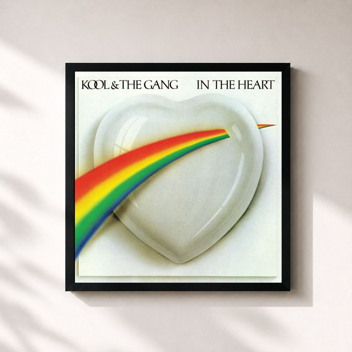 #noir In The Heart von Kool & The Gang als quadratischer Kunstdruck, schwarzer Rahmen 32x32 cm