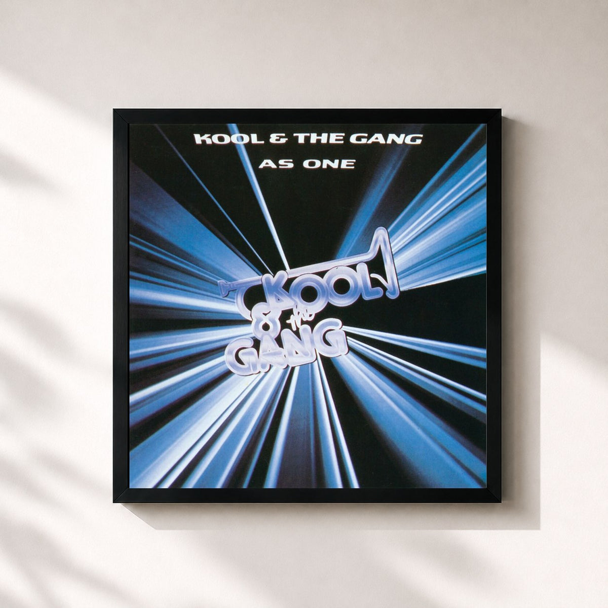 #noir As One di Kool & The Gang in stampa quadrata incorniciata, cornice nera 32x32 cm